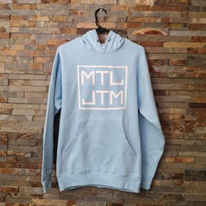 Hoodie Mini-Logo Bleu Poudre